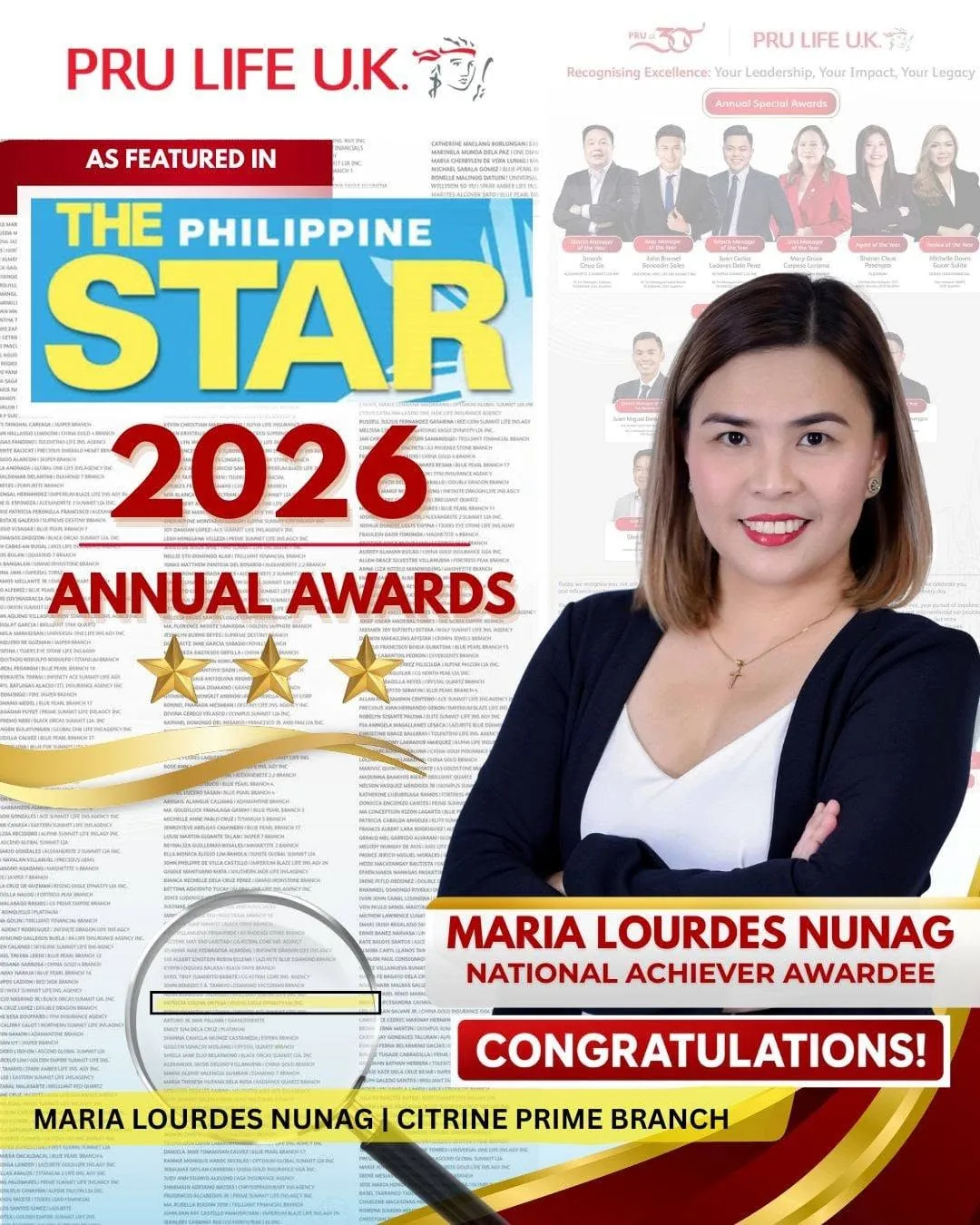 Annual awards recognition poster