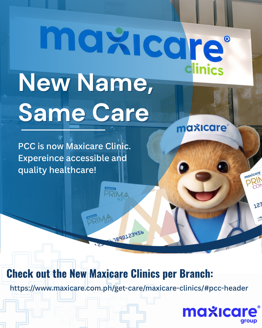 PCC to Maxicare Clinics: New Name with the Same Care